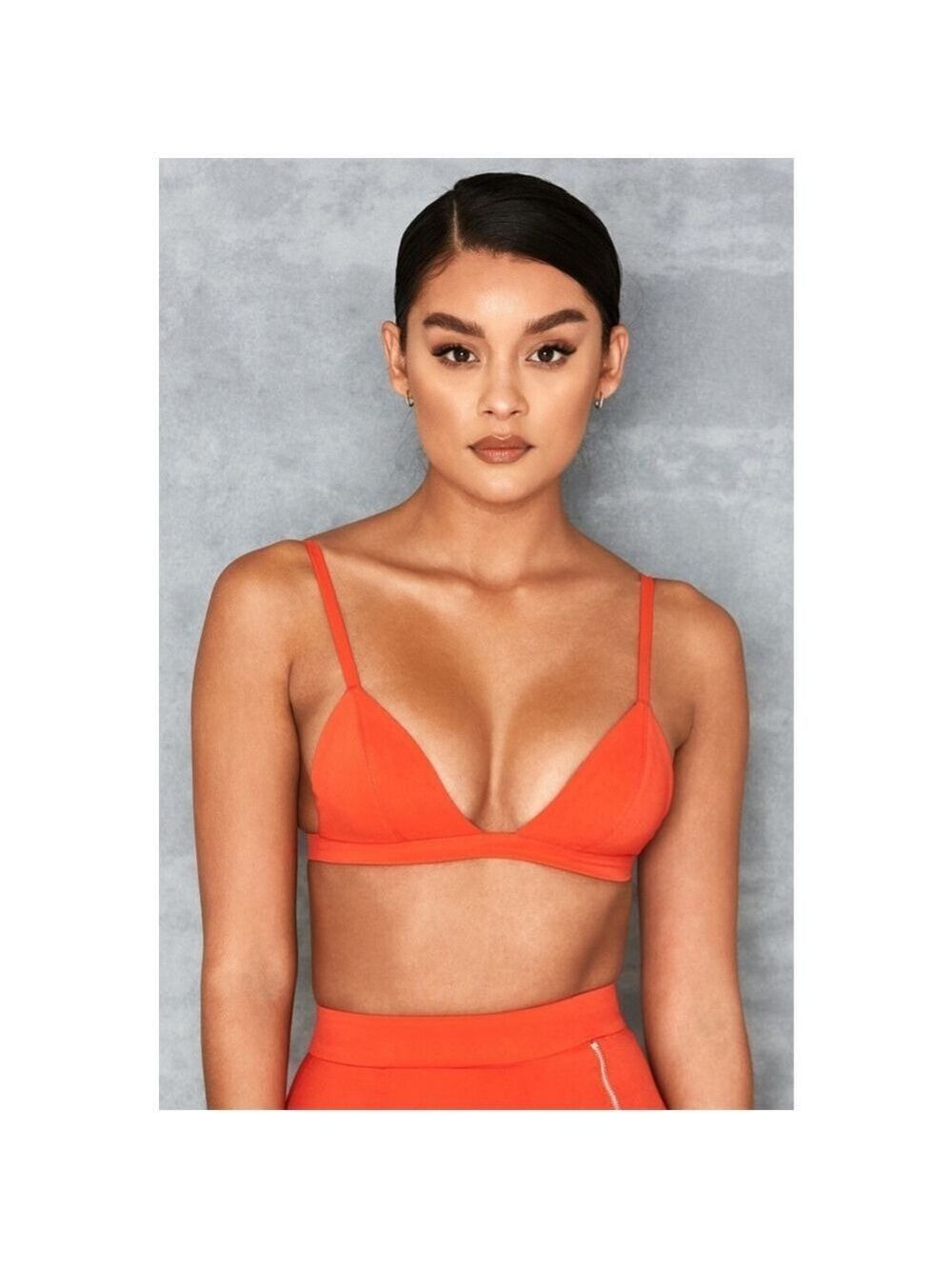 Women's Mistress Rocks Orange Triangle Bra Size M